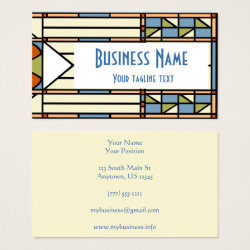 Art Deco Stained Glass Statement Business Card