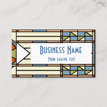 Art Deco Stained Glass Statement Business Card by FalconsEye at Zazzle