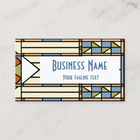 Art Deco Stained Glass Statement Business Card