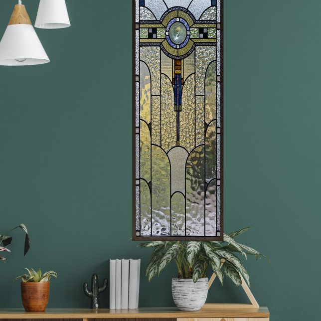 【希少】ヴィンテージ ART glass STENHYTAA W.W. Art Nouveau Stained Glass' Art Print | Art.com