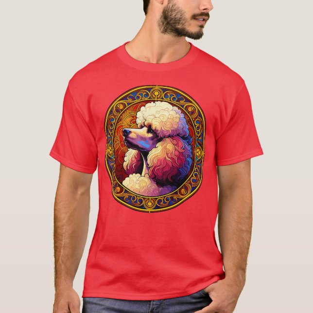 Art Deco Standard Poodle Cool Poodle Art T-Shirt (Front)