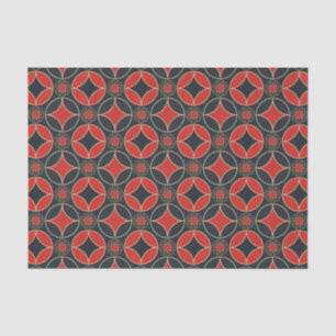 art deco stars in red and black tissue paper
