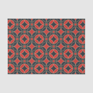 art deco stars in red and black  tissue paper