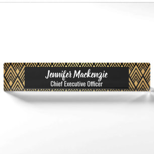 Art Deco Station Sign Office Desk Nameplate