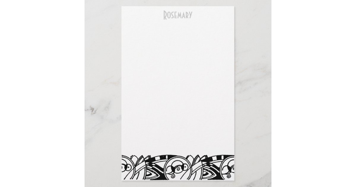 Art Deco stationery personalized Zazzle