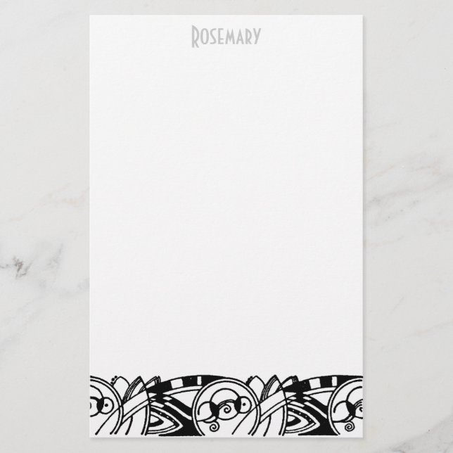 Art Deco stationery personalized (Front)