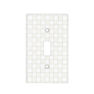 art deco stone gray white check light switch cover