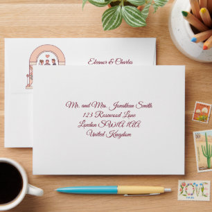 Art Deco Storybook Wedding Envelope