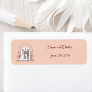 Art Deco Storybook Wedding Label