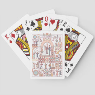 Art Deco Storybook Wedding Poker Cards