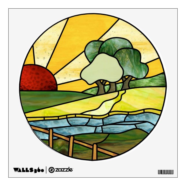 Art Deco Stream Window and Wall Decal (Front)