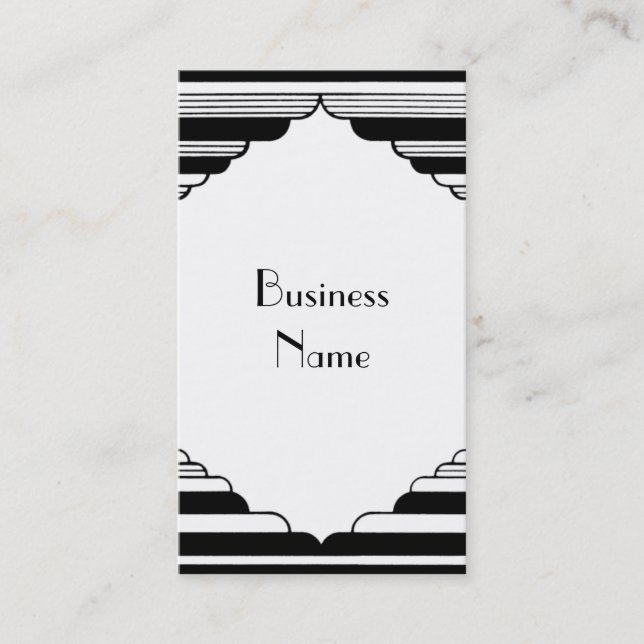 Art Deco Stripes Business Card (Front)