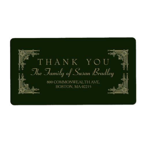 Art Deco Style 2 Family Thank You Label