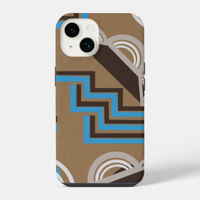 Art Deco style Abstract design Iphone Case (Back)