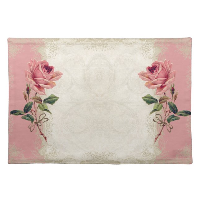 Art Deco Style Baroque Vintage Lace Cloth Placemat (Front)