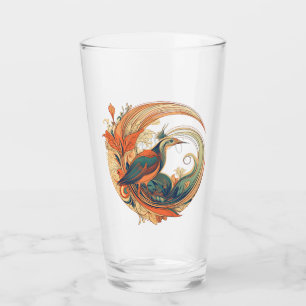 Art Deco style bird of Paradise design Glass
