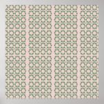 Art deco style blush pink and sage green  poster