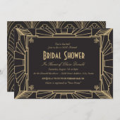Art Deco Style Bridal Shower Invitation (Front/Back)