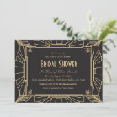 Art Deco Style Bridal Shower Invitation (Standing Front)