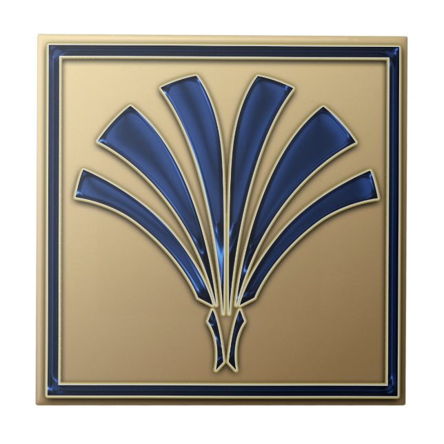 Art Deco Style Ceramic Style (Fan) Tile (Front)