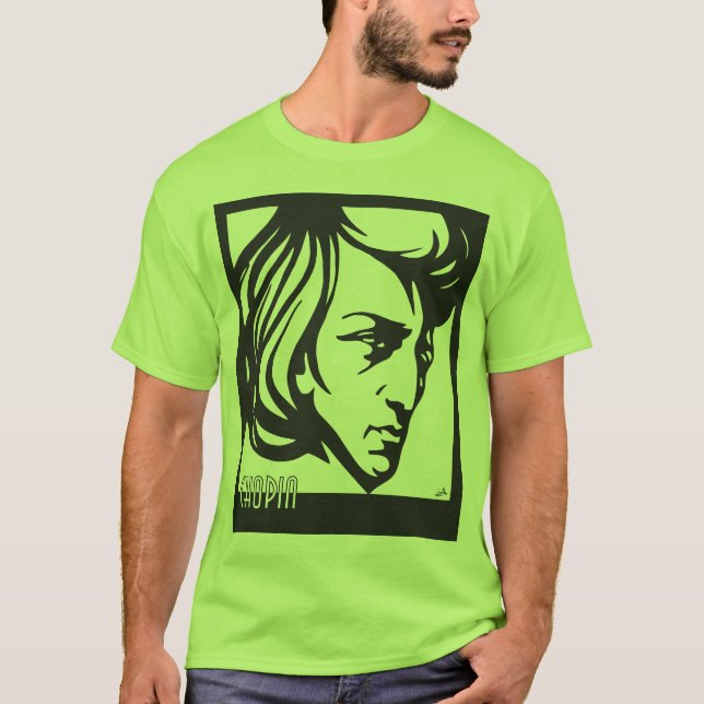 Art Deco style Chopin T-Shirt (Front)