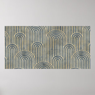 Art Deco style design luxury geometric seamless pa Poster