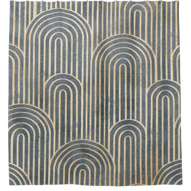 Art Deco style design luxury geometric seamless pa Shower Curtain (Front)