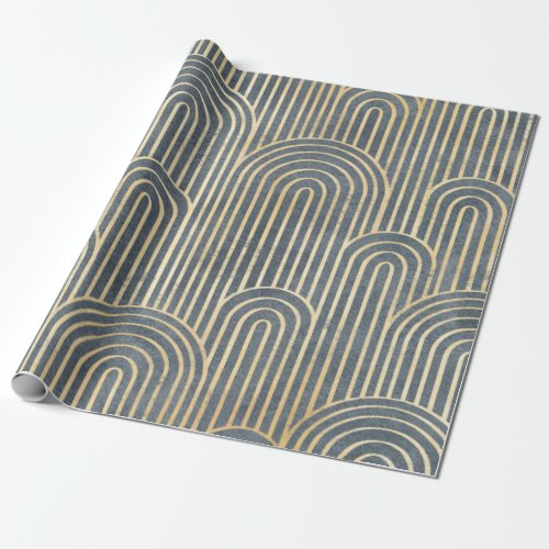 Art Deco style design luxury geometric seamless pa Wrapping Paper