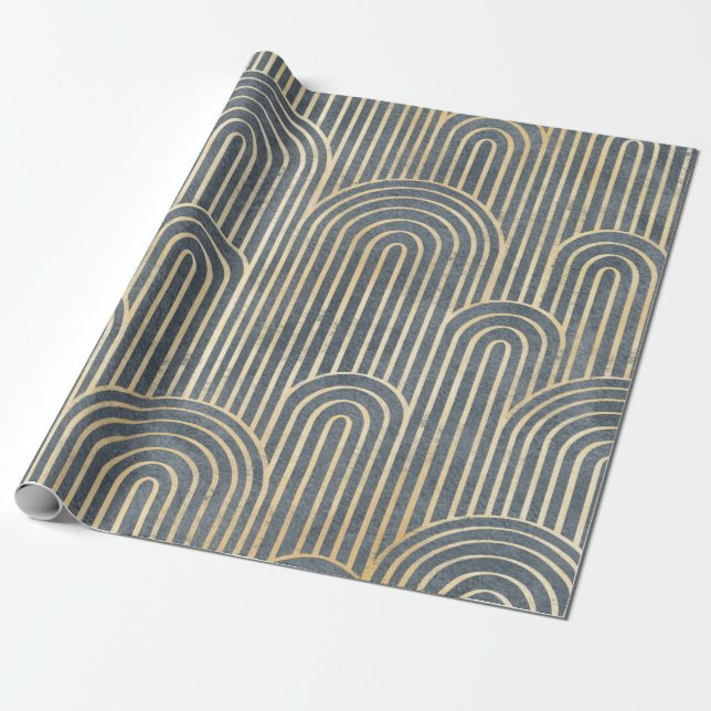 Art Deco style design luxury geometric seamless pa Wrapping Paper (Unrolled)