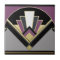 Art Deco Style Fan (Purple) Ceramic