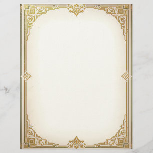 Art Deco Style Frame Stationery Paper