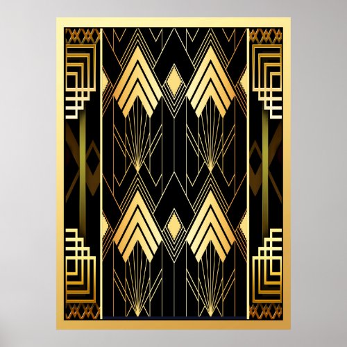 Art Deco Style Geometric Poster