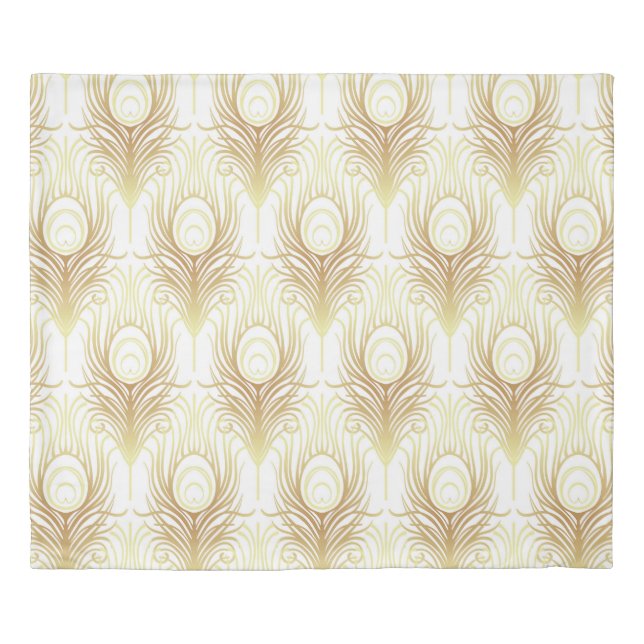 Art deco style geometric seamless pattern in black duvet cover (Front)