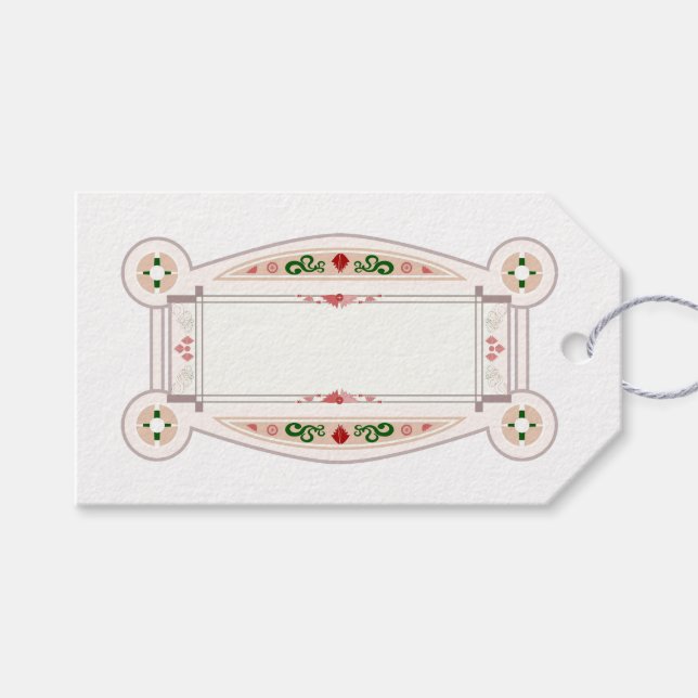 Art Deco style gift label (Front (Horizontal))