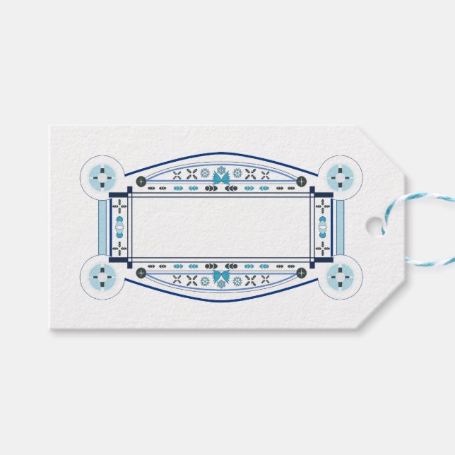 Art Deco style gift label (Front (Horizontal))