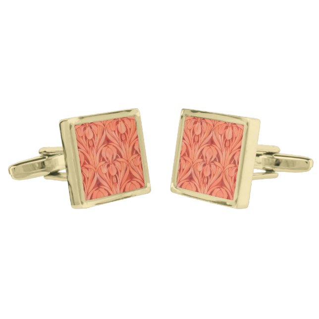 Art Deco Style Gold Cufflinks (Angled)