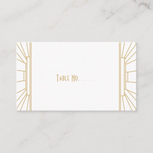 Art Deco Style Guest Escort Cards Business Cards