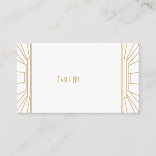 Customizable Art Deco Style Guest Escort Cards Business Cards