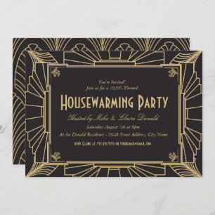 Art Deco Style Housewarming Party Invitation