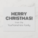 [ Thumbnail: Art Deco Style "Merry Christmas!" Postcard ]
