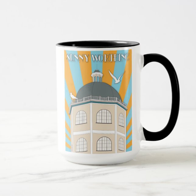 Art Deco style mug featuring Worthing Dome (Right)