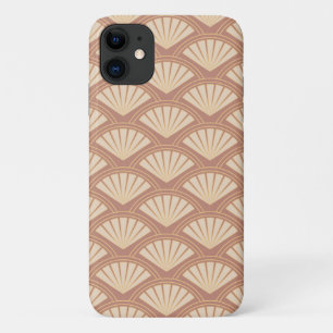 Art Deco style pattern in rose color iPhone 11 Case