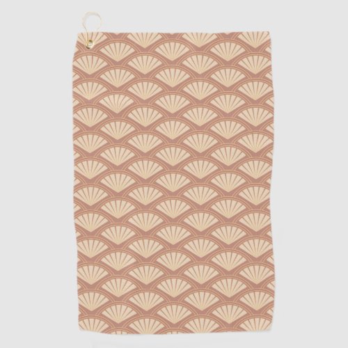 Art Deco style pattern in rose color Golf Towel