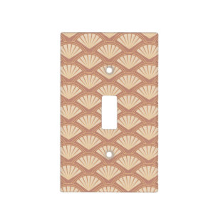 Art Deco style pattern in rose color Light Switch Cover