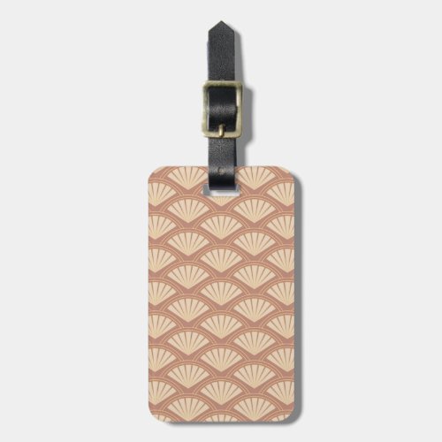 Art Deco style pattern in rose color  Luggage Tag