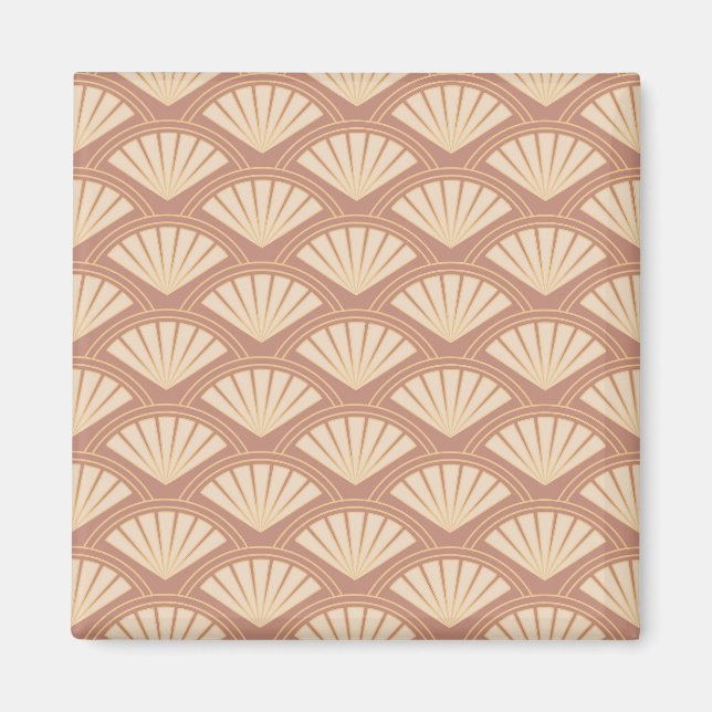Art Deco style pattern in rose color Magnet (Front)