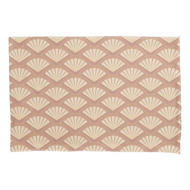 Art Deco style pattern in rose color Pillow Case (Front)