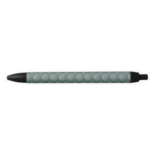 Art Deco style pattern in teal blue color Pen