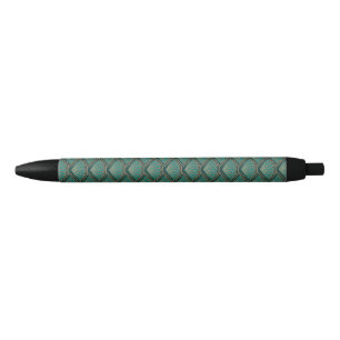 Art Deco style pattern in teal green color Pen
