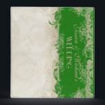 Art Deco Style Peacock Emerald Green Vintage Lace Binder<br><div class="desc">NOTE: This is an empty custom designed notebook binder. There are interior papers created to match that can be used for scrap booking, as a wedding guest book or other uses. To make this a photo binder you will need to purchase Avery photo insert pages which can be found at...</div>
